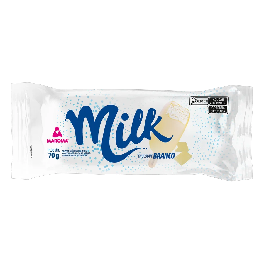 Picolé Milk Chocolate Branco — Maroma