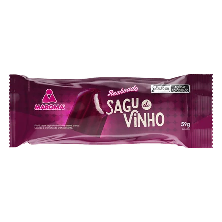 Picolé Sagu de Vinho Recheado