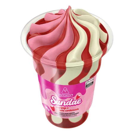 Sundae Morango e Leite Condensado — Maroma